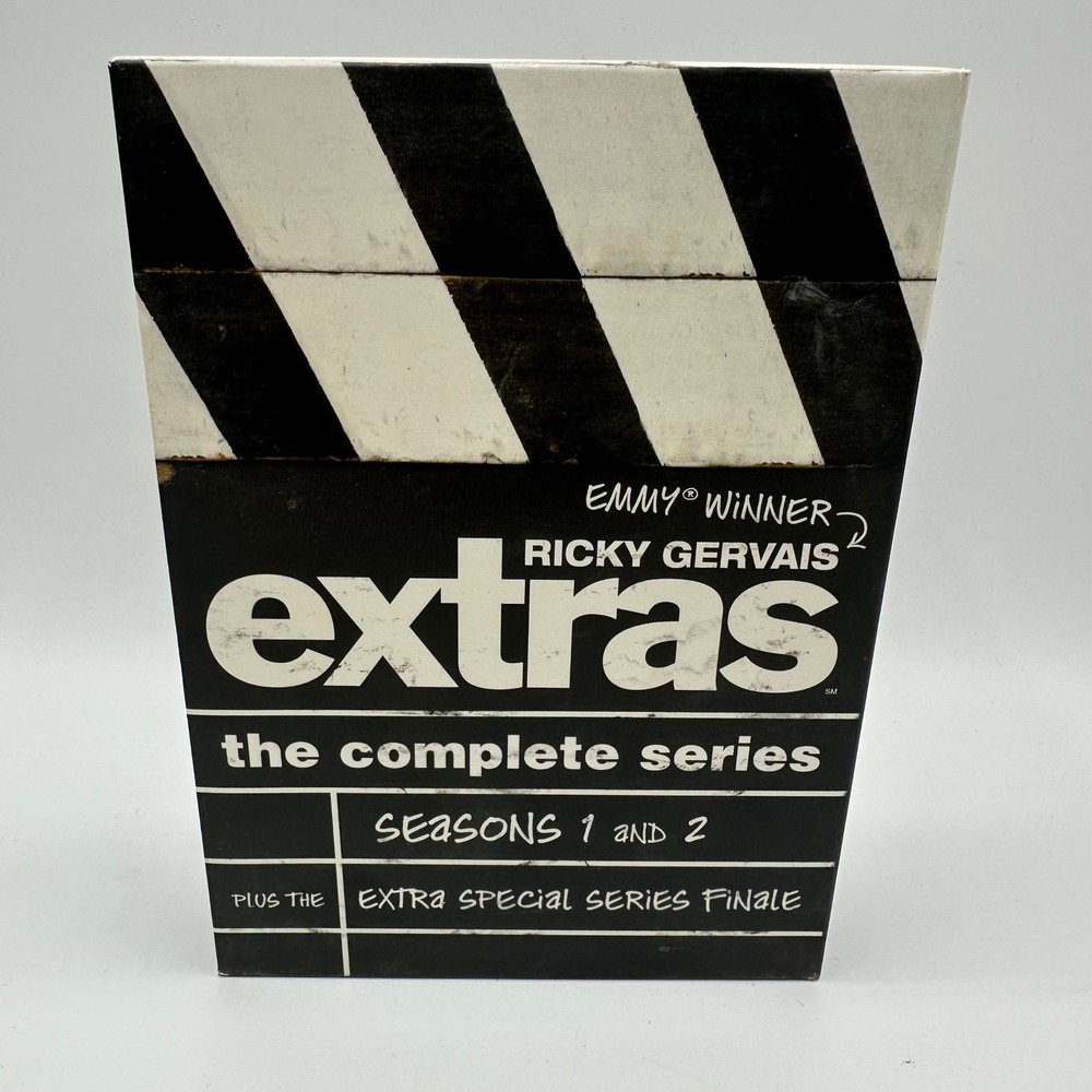Extras: The Complete Series (DVD 2007) HBO Comedy TV Show w/ Ricky Gervais